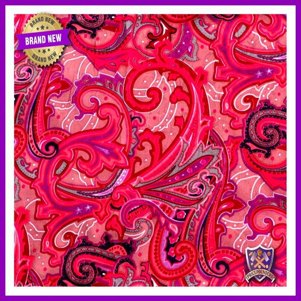 34.5" Silk Jacquard Scarf Lightweight Breathable Versatile Accessory